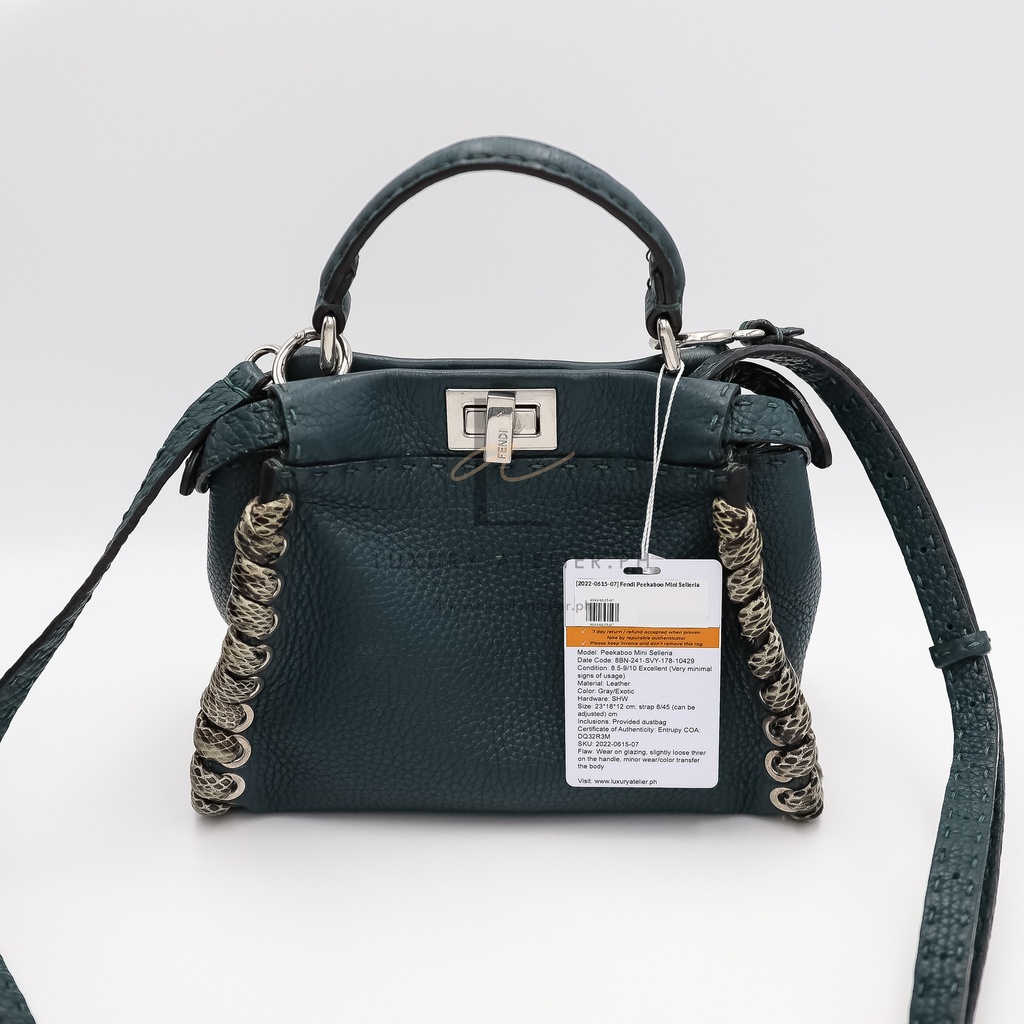 Fendi Peekaboo Mini Selleria Exotic Luxury Atelier.Ph